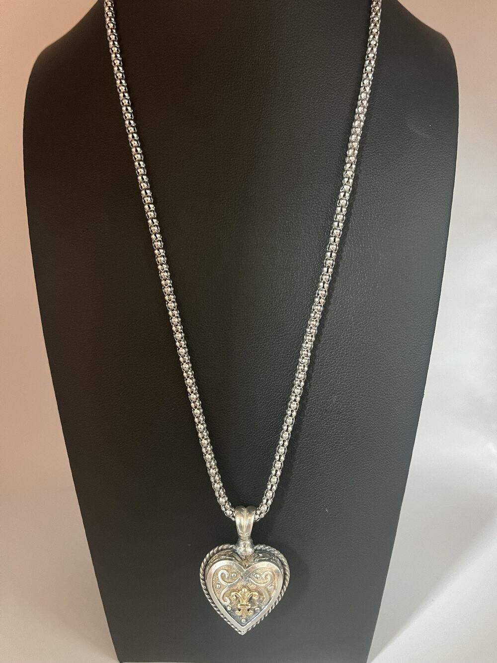 Vintage Marcasite 925 Sterling Silver 14k Onyx Pendant Necklace